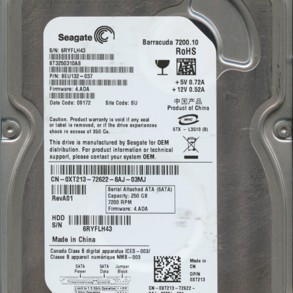 SEAGATE ST3250310AS 4.ADA 9EU132-037 250GB