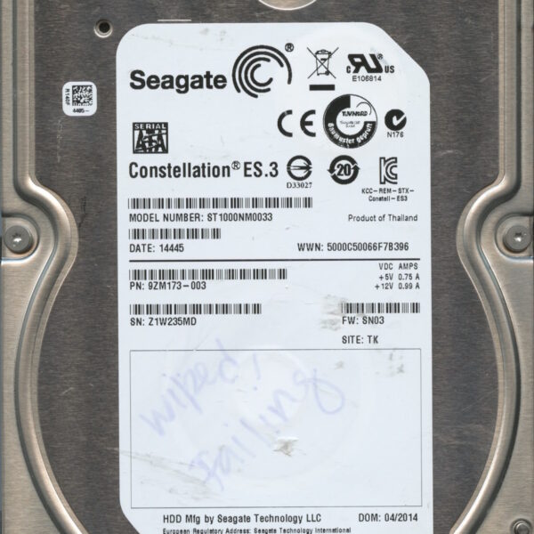 SEAGATE ST1000NM0033 SN03 9ZM173-003 1TB