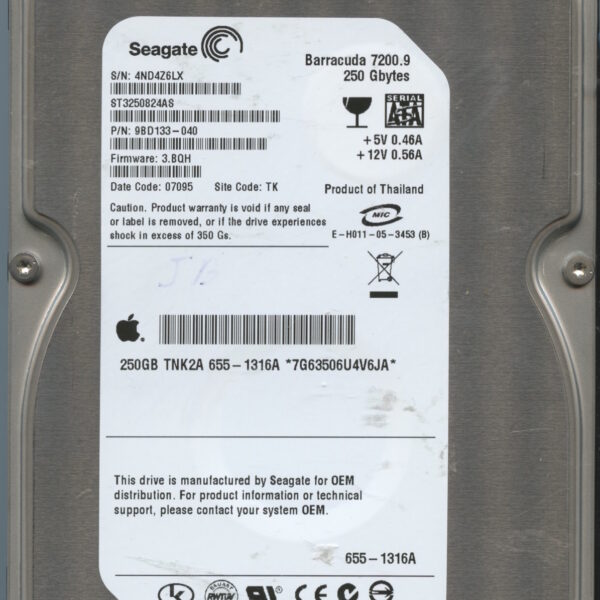 SEAGATE ST3250824AS 3BKS 9BD133-040 250GB