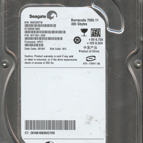 SEAGATE ST3320813AS HP21 9FZ182-620 320GB