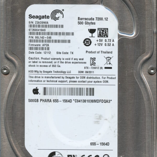 SEAGATE ST3500418AS AP2A 9SL142-046 500GB