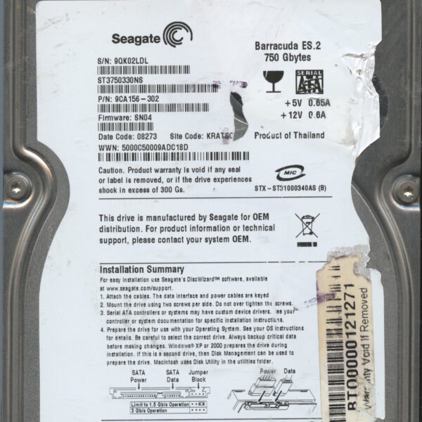 SEAGATE ST33000651AS CC43 9KC16V-568 3TB