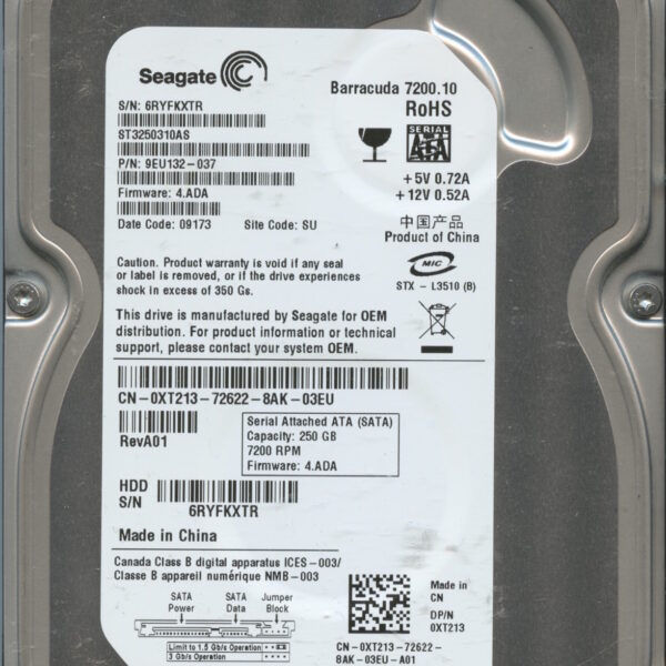 SEAGATE ST3250310AS 4.ADA 9EU132-037 250GB