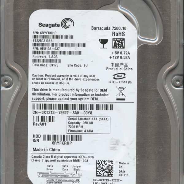 SEAGATE ST3250310AS 4.ADA 9EU132-037 250GB