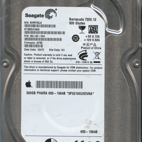 SEAGATE ST3500418AS AP25 9SL142-044 500GB