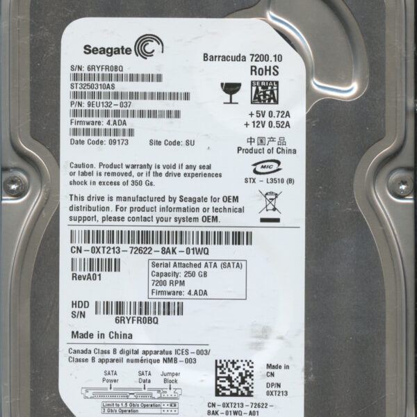 SEAGATE ST3250310AS 4.ADA 9EU132-037 250GB