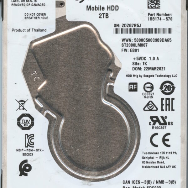 SEAGATE ST2000DM007 EB01 1R8174-570 2TB