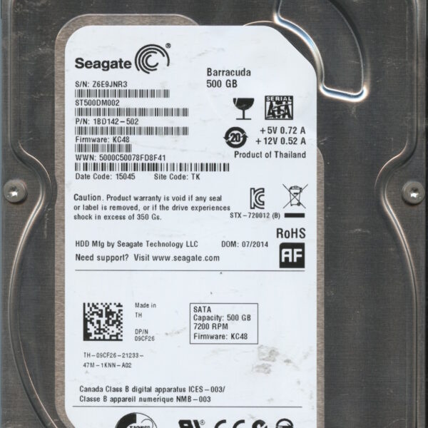 SEAGATE ST500DM002 HP35 1BD142-502 500GB