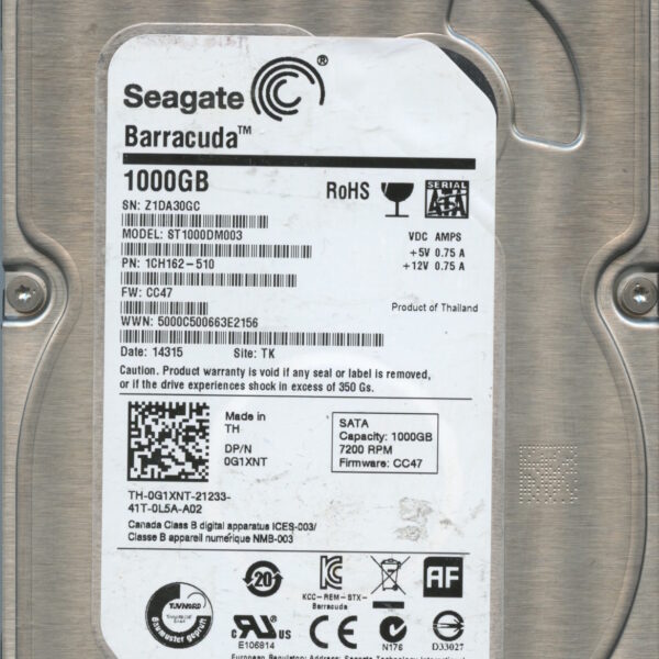 SEAGATE ST1000DM003 CV15 1CH162-510 1TB