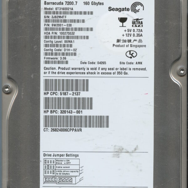 SEAGATE ST3160021A 3.06 9W2001-030 160GB