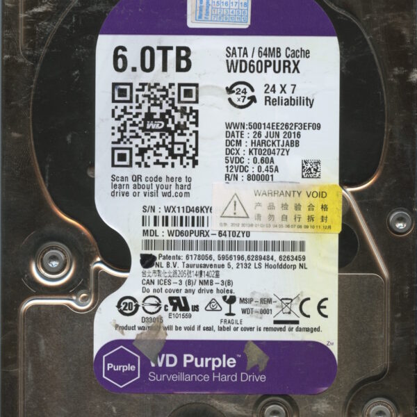 WD60PURX WX11D 06:16 WESTERN DIGITAL 6TB