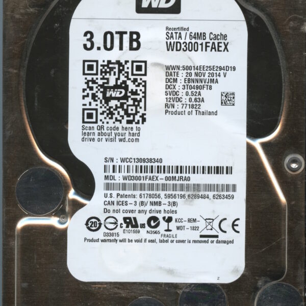 WD3001FAEX WCC13 11:14 WESTERN DIGITAL 3TB