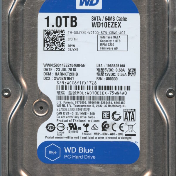 WD10EZEX WCC6Y 07:18 WESTERN DIGITAL 1TB