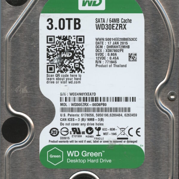 WD30EZRX WCC4N 01:15 WESTERN DIGITAL 3TB