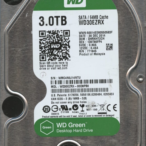 WD30EZRX WMC4N 12:14 WESTERN DIGITAL 3TB