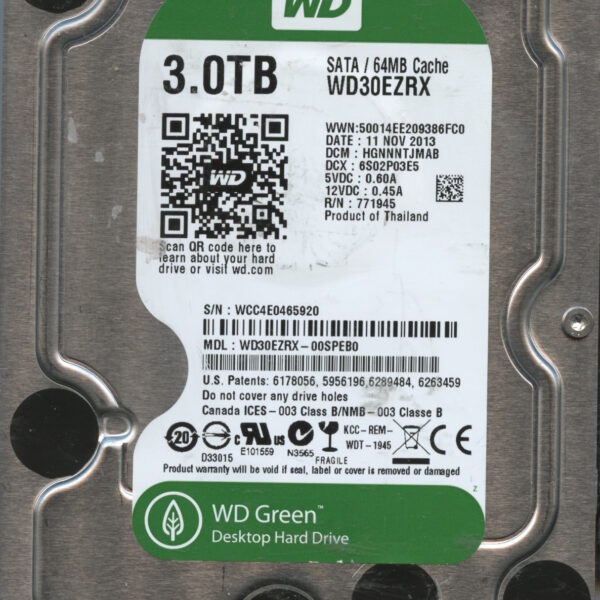 WD30EZRX WCC4E 11:13 WESTERN DIGITAL 3TB