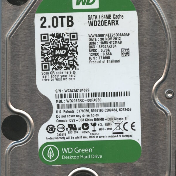 WD20EARX WCAZA 11:12 WESTERN DIGITAL 2TB