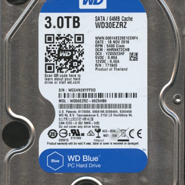 WD30EZRZ WCC4N 11:16 WESTERN DIGITAL 3TB