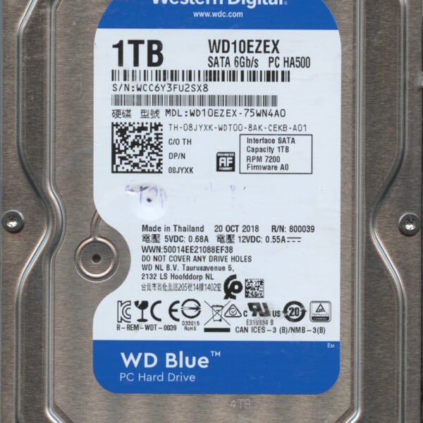 WD10EZEX WCC6Y 10:18 WESTERN DIGITAL 1TB