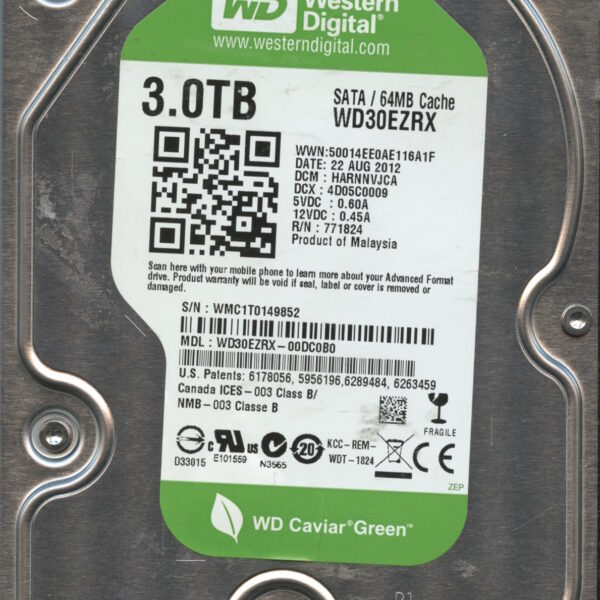 WD30EZRX WMC1T 08:12 WESTERN DIGITAL 3TB