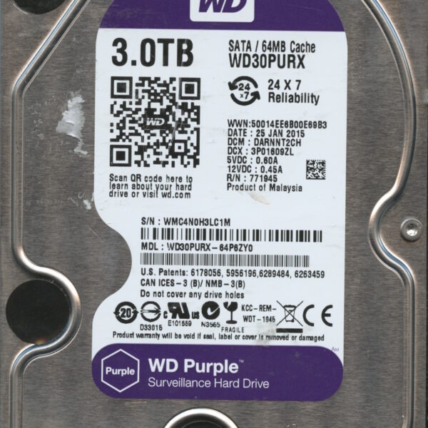 WD30PURX WMC4N 01:15 WESTERN DIGITAL 3TB