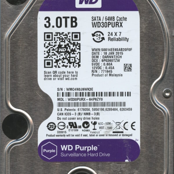 WD30PURX WMC4N 01:15 WESTERN DIGITAL 3TB