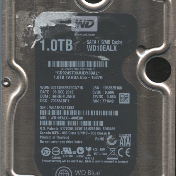 WD10EALX WCATR 12:12 WESTERN DIGITAL 1TB