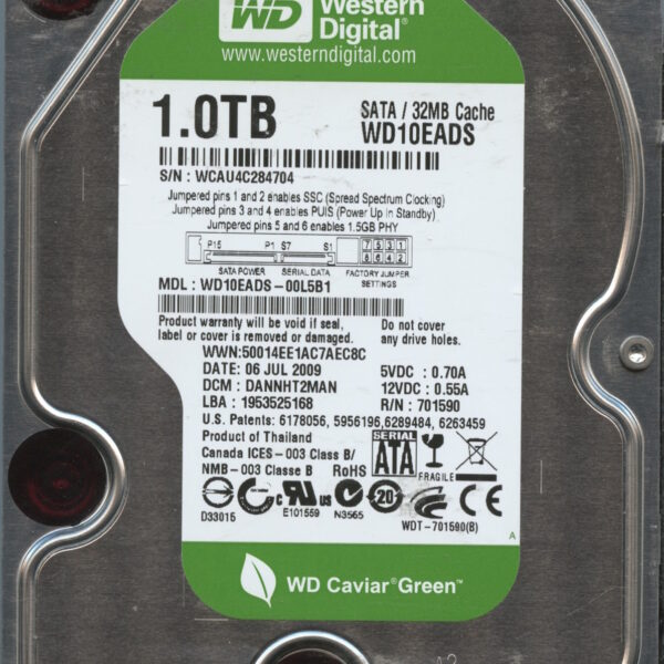 WD10EADS WCATR 07:10 WESTERN DIGITAL 1TB