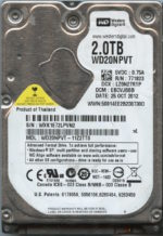 WD20NPVT WXK1E 10/12 WESTERN DIGITAL 2TB