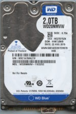 WD20NMVW WXC1A 08/15 WESTERN DIGITAL 2TB