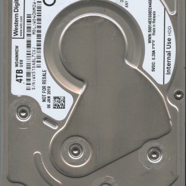 WD40NMZW WX51D 01:19 WESTERN DIGITAL 4TB