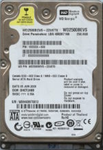 WD2500BEVS WXH40 06/08 WESTERN DIGITAL 500GB