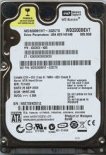 WD3200BEVT WXE70 09/08 WESTERN DIGITAL 320GB