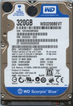 WD3200BEVT WXH0A 11/09 WESTERN DIGITAL 320GB