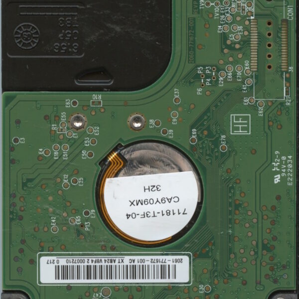 WD3200BEVT WXH0A 11:09 WESTERN DIGITAL 320GB PCB