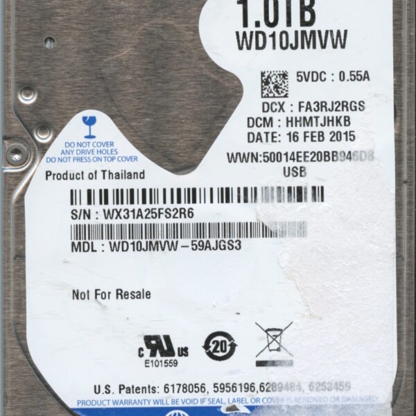 WD10JMVW WX31A 02:15 WESTERN DIGITAL 1TB