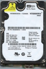 WD5000KMVW WX11A 08/12 WESTERN DIGITAL 500GB