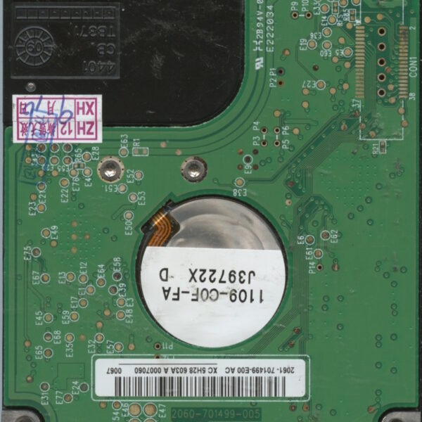 WD3200BEVT WX50E 08:09 WESTERN DIGITAL 320GB PCB