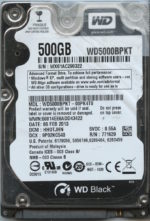 WD5000BPKT WX61A 02/13 WESTERN DIGITAL 500GB