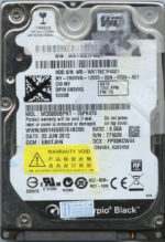 WD5000BPKT WX11E 06/12 WESTERN DIGITAL 500GB