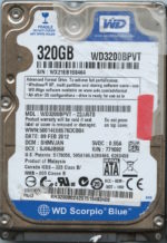 WD3200BPVT WX21E 02/12 WESTERN DIGITAL 320GB