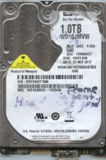 WD10JMVW WX61A 11/12 WESTERN DIGITAL 1TB