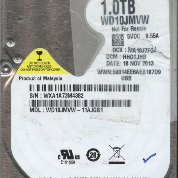 WD10JMVW WXA1A 11:13 WESTERN DIGITAL 1TB