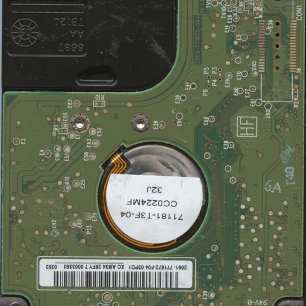 WD1200BEVT WXD1A 03:10 WESTERN DIGITAL 120GB PCB