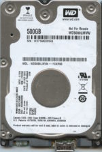 WD5000LMVW WX71A 09/12 WESTERN DIGITAL 500GB