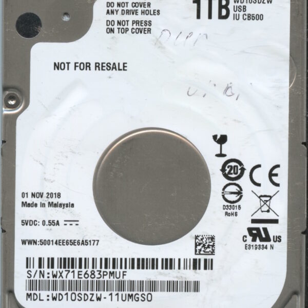 WD10SDZW WX71E 11:18 WESTERN DIGITAL 1TB