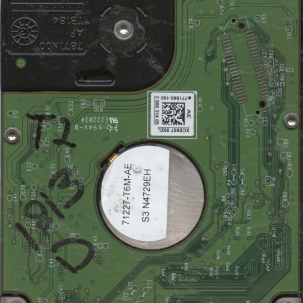 WD10JPVX WX71A 10:14 WESTERN DIGITAL 1TB PCB