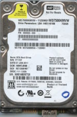 WD7500KMVW WXS1A 01/11 WESTERN DIGITAL 750GB