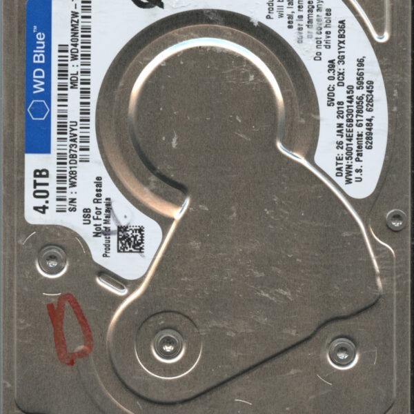 WD40NMZW WX81D 01:18 WESTERN DIGITAL 4TB