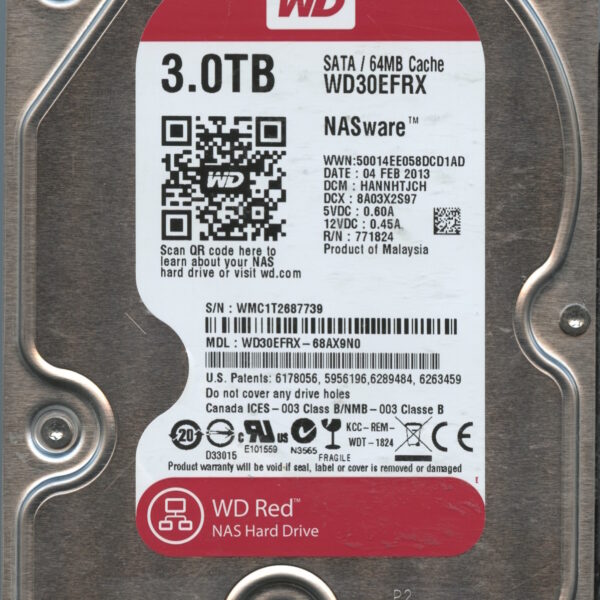 WD30EFRX WMC1T 02:13 WESTERN DIGITAL 3TB